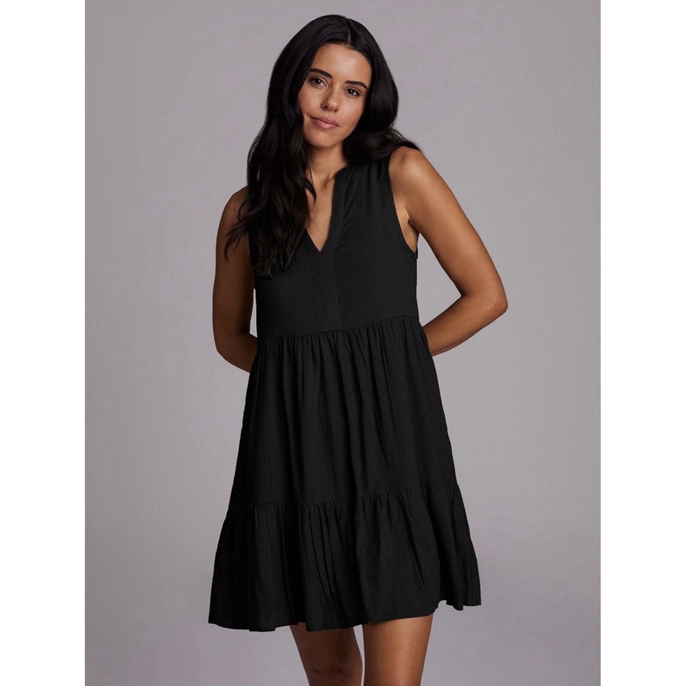 Rbx Sleeveless Women's Linen Tank Dress LBD Coastal Chic Effortless Breathable